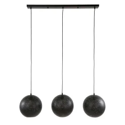 3-flammige Kugel-Hängelampe in Schwarz - Feixon