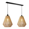 2-flammige Pendelleuchte aus Jute Natur - Navugada