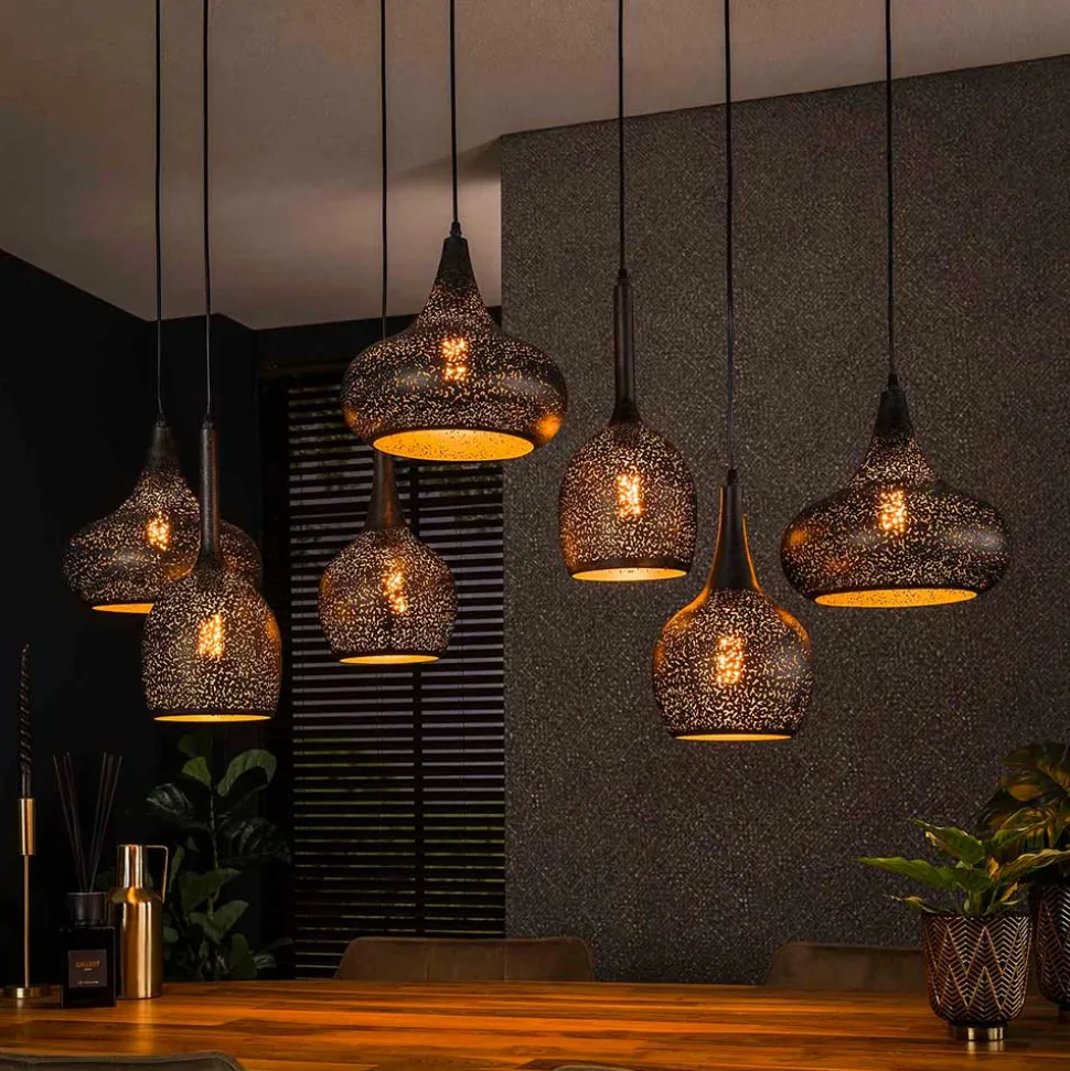 7-flammige Pendelleuchte aus Metall - Feixon