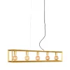 5-flammige Pendelleuchte in Gold - Gannices