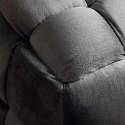 Flechtdesign Samtbank in Platingrau - Lessia