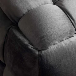 Flechtoptik Sitzhocker in Platingrau - Lydosca