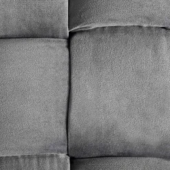 Flechtoptik Sitzhocker in Platingrau - Lydosca