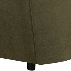 Flockstoff Couch in Dunkelgrün - Ramira