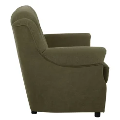 Flockstoff Couch in Dunkelgrün - Ramira