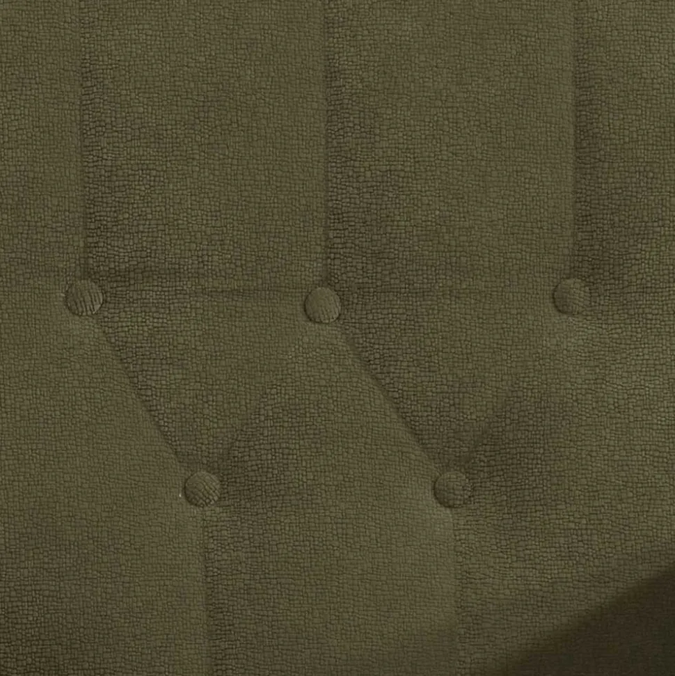 Flockstoff Couch in Dunkelgrün - Ramira