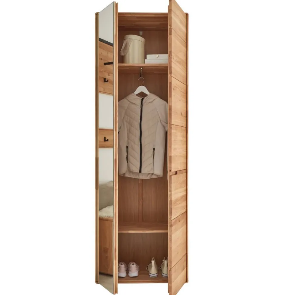 Flur Garderobenschrank aus Wildeiche Massivholz - Darcona