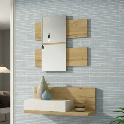 Flur Hängekonsole & Spiegel Kombi - Vimal (zweiteilig)