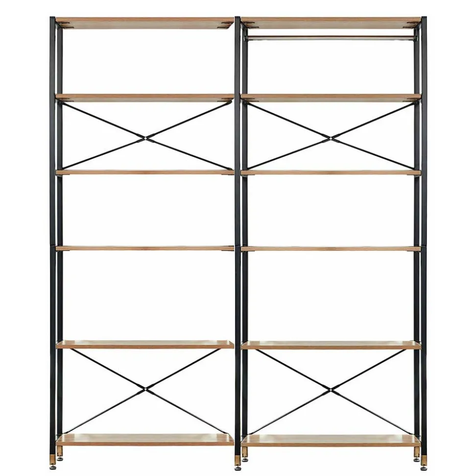 Flur Industrialregal in Schwarz & Akazie - Special