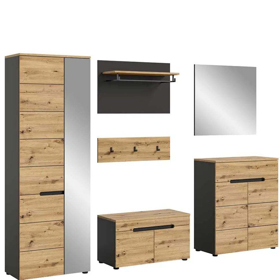Flur Kompletteinrichtung Möbelset - Norja (sechsteilig)