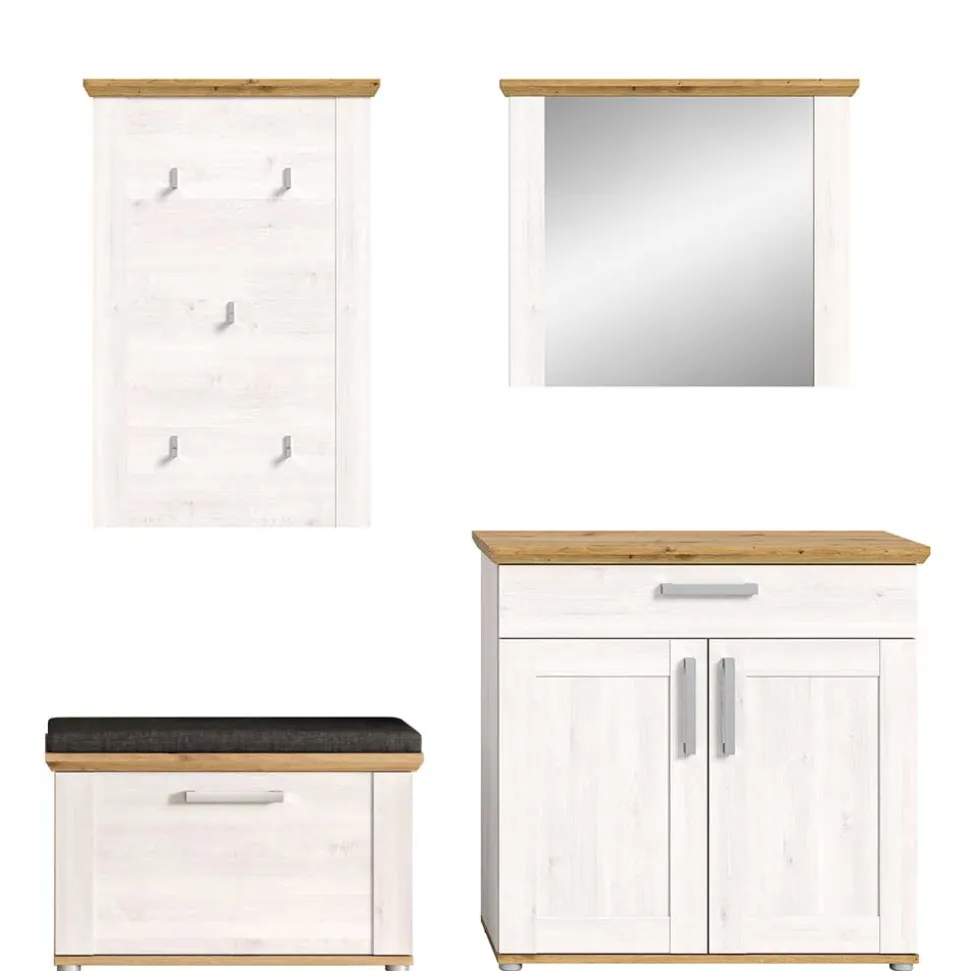 Flur Kompletteinrichtung zweifarbig - Tocella (vierteilig)