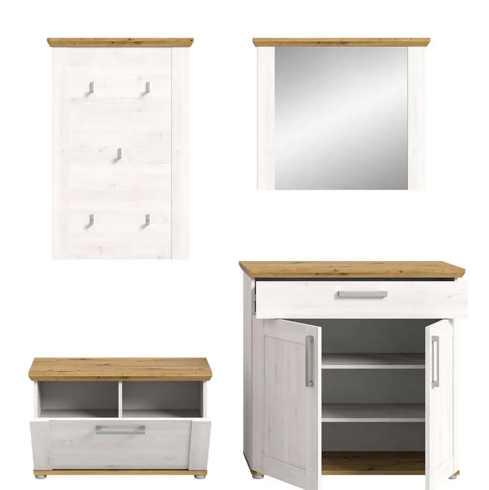 Flur Kompletteinrichtung zweifarbig - Tocella (vierteilig)