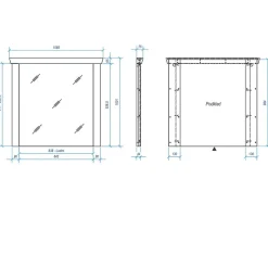 Flur Landhaus Wandspiegel 107x110x8 cm - Nedita