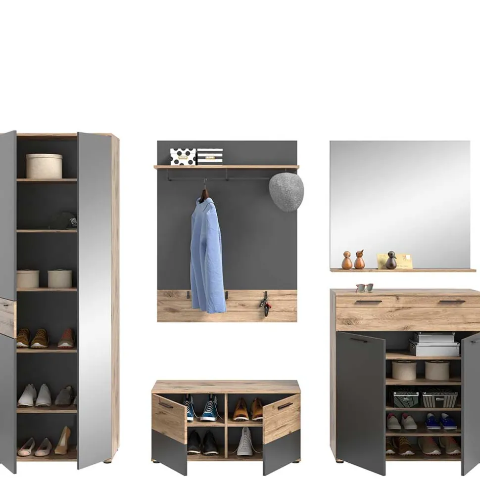 Flur Möbelprogramm als Set - Catamaron (fünfteilig)