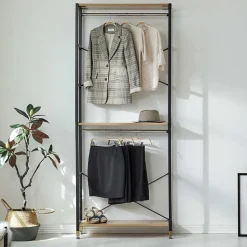 Flur Regal Garderobe mit zwei Kleiderstangen - Vilettra