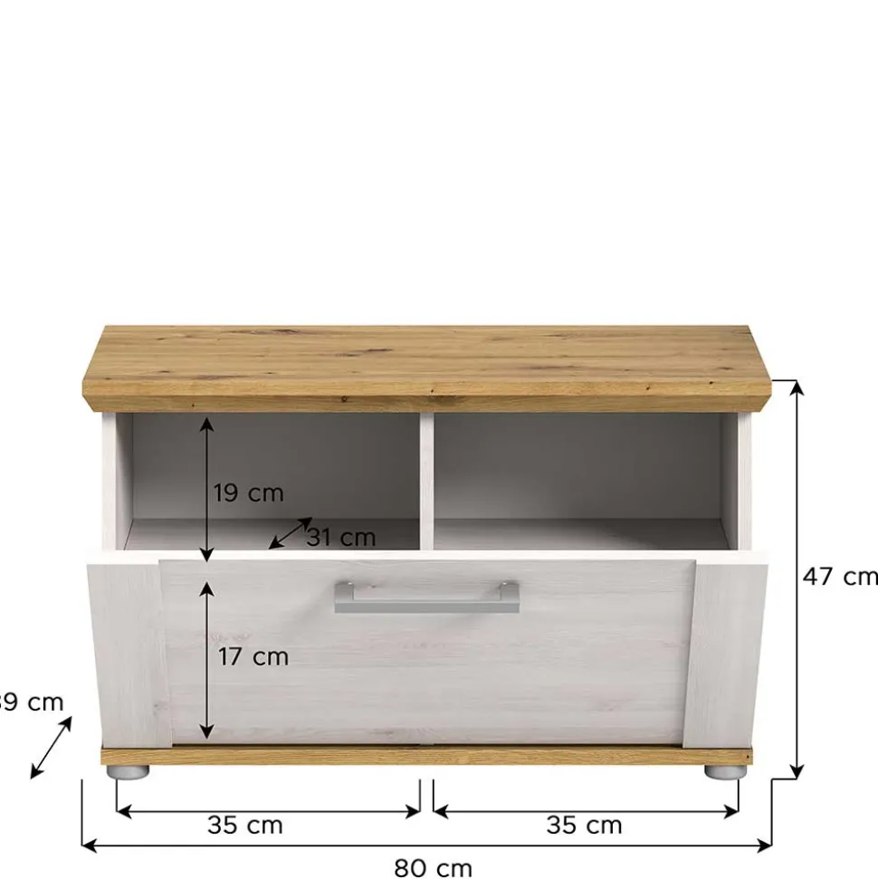Flur Schuhbank mit einem Sitzplatz - Tocella