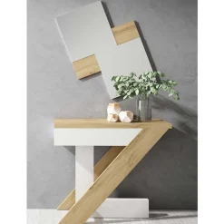 Flur Set in Weiß & Wildeiche Dekor - Dialucia (zweiteilig)