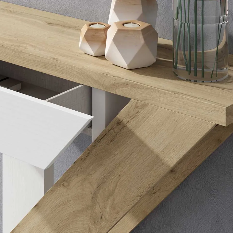 Flur Set in Weiß & Wildeiche Dekor - Dialucia (zweiteilig)