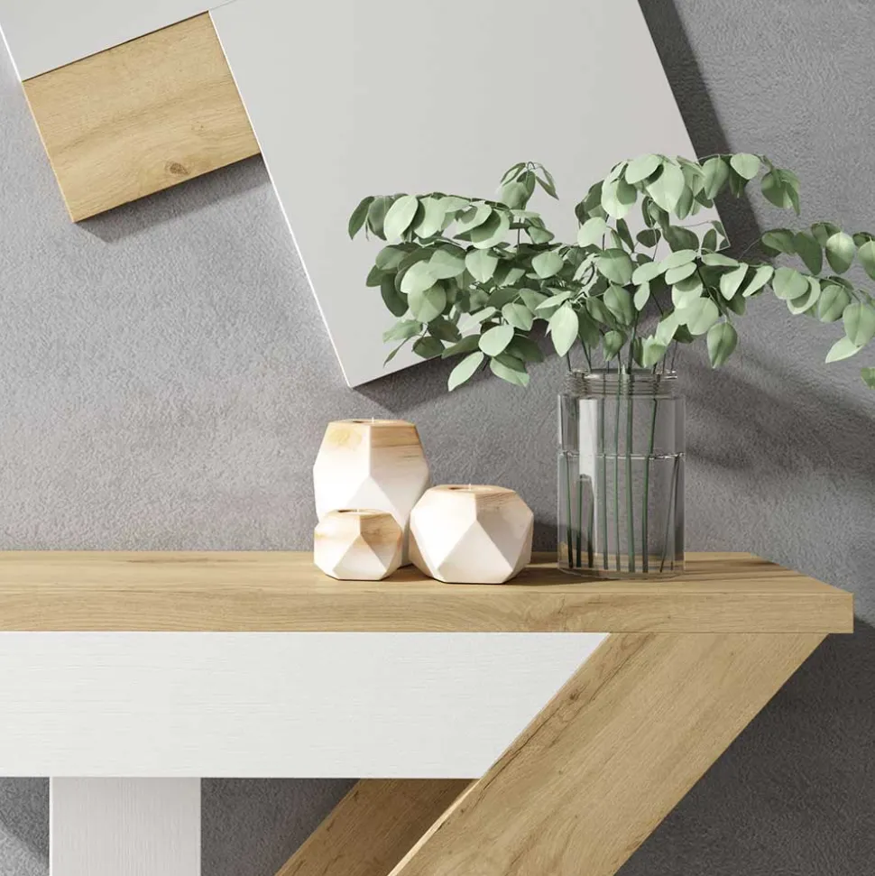 Flur Set in Weiß & Wildeiche Dekor - Dialucia (zweiteilig)