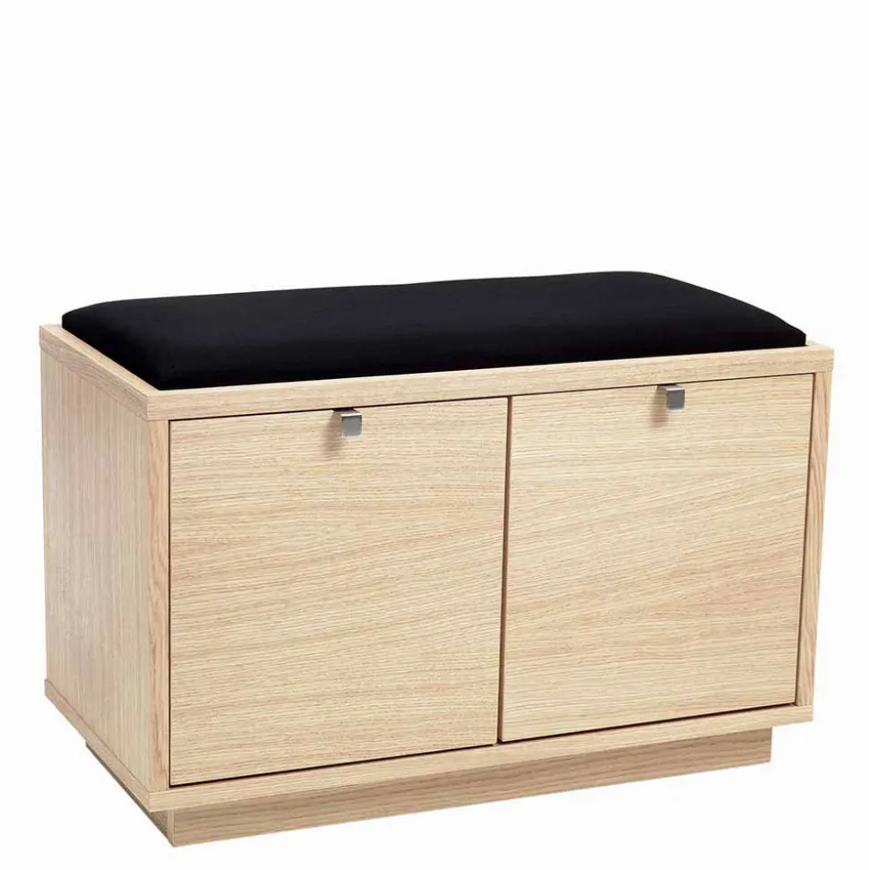 Flur Sitzbank Vaxos mit Eiche furniert und lackiert