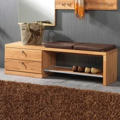 Flurbank Coestra aus Kernbuche Massivholz