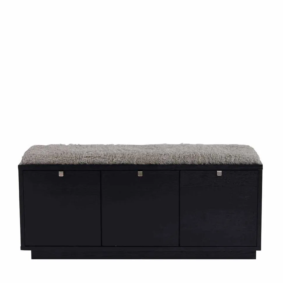 Flurbank Geskan in Schwarz Grau