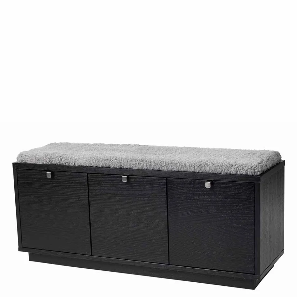 Flurbank Geskan in Schwarz Grau