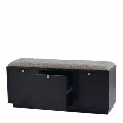 Flurbank Geskan in Schwarz Grau