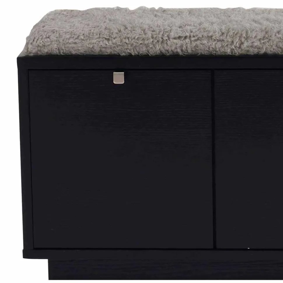 Flurbank Geskan in Schwarz Grau