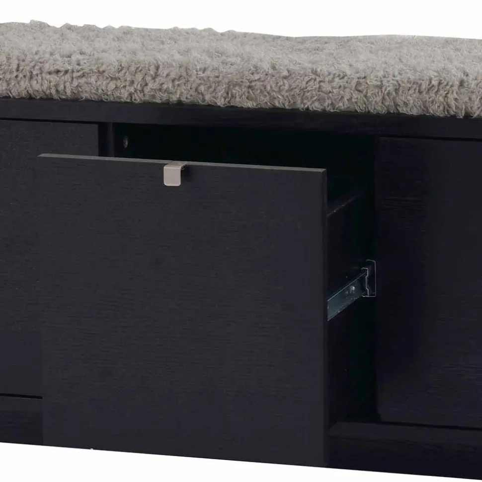 Flurbank Geskan in Schwarz Grau