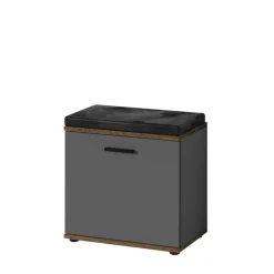 Flurbank in Anthrazit und Altholz Optik - Vlatu