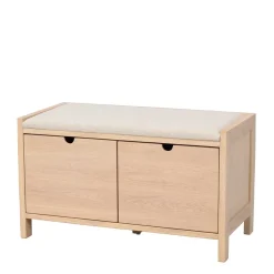 Flurbank in Eiche White Wash & Beige - Pluta