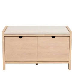 Flurbank in Eiche White Wash & Beige - Pluta