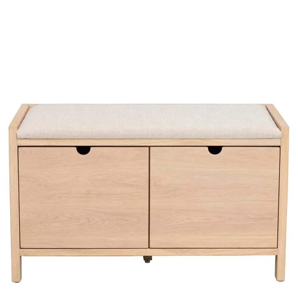 Flurbank in Eiche White Wash & Beige - Pluta