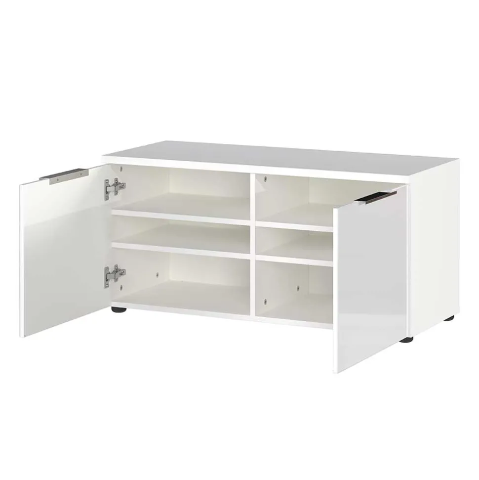 Flurbank mit Türen in Weiß mit Glasfront - Kofi