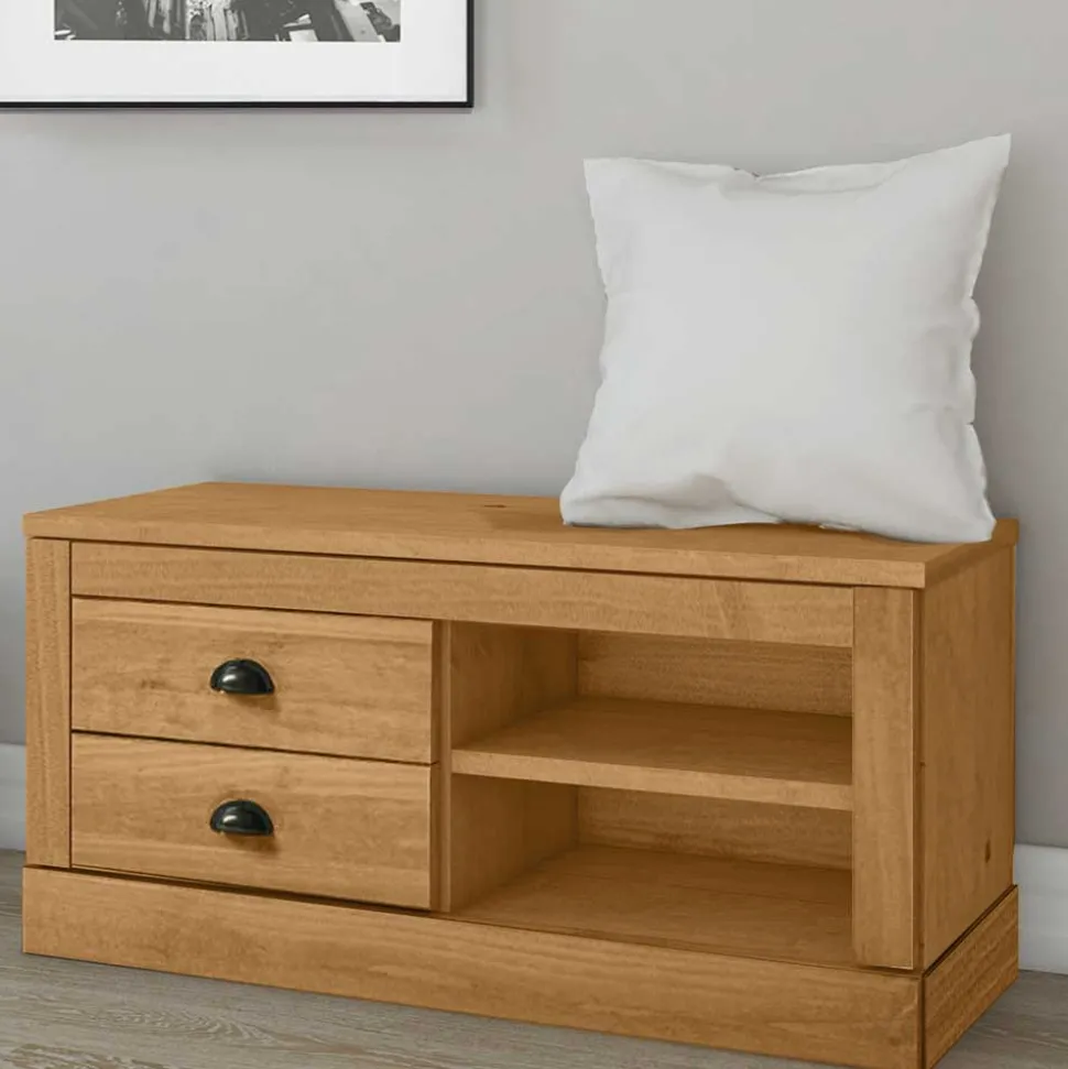 Flurbank mit zwei Schubladen und Fächern - Kumico