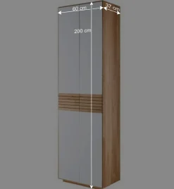 Flureinrichtung aus Asteiche Massivholz - Zonga (sechsteilig)