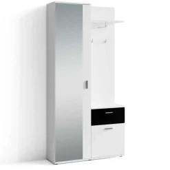 Flureinrichtung Garderobe in Weiß Schwarz - Massa