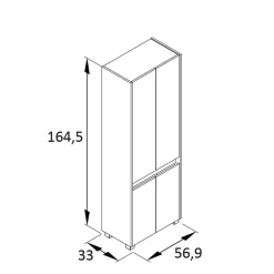 Flurmöbel in Anthrazit & Wildeiche NB - Joha (vierteilig)