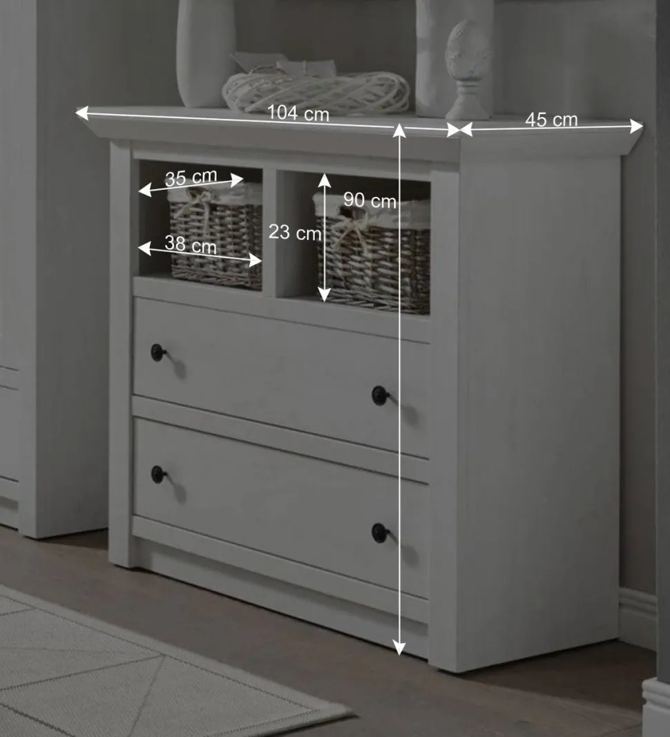 Flurmöbel Set Chelles in Landhausstil (dreiteilig)