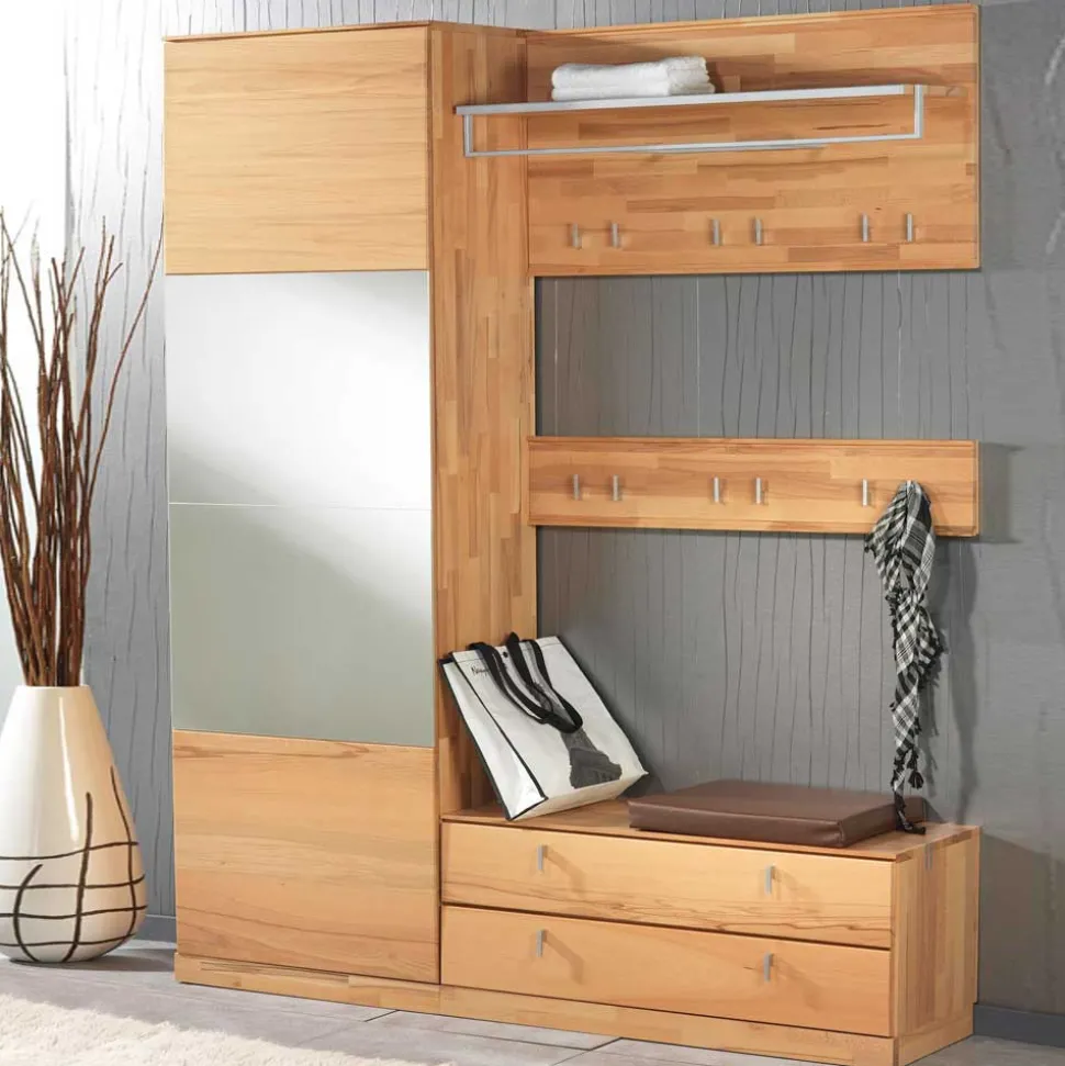 Flurmöbel Set Coestra aus Kernbuche Massivholz (vierteilig)