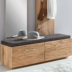 Flurmöbel Set Macusos aus Balkeneiche Massivholz (dreiteilig)