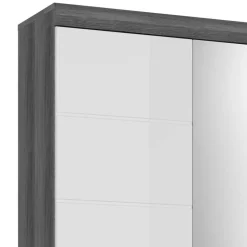 Flurschrank mit Spiegeltür in Weiß HG - Nancys