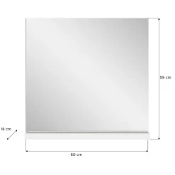 Flurspiegel mit Ablage in Weiß - modernes Design - Dany