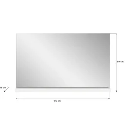 Flurspiegel mit Ablage in Weiß - modernes Design - Dany