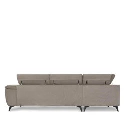 Fünfsitzer Eckcouch in Beige - Hisa