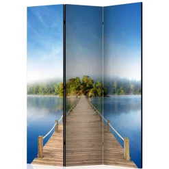 Foto Motivparavent Steg Wasser und Insel - Carmido