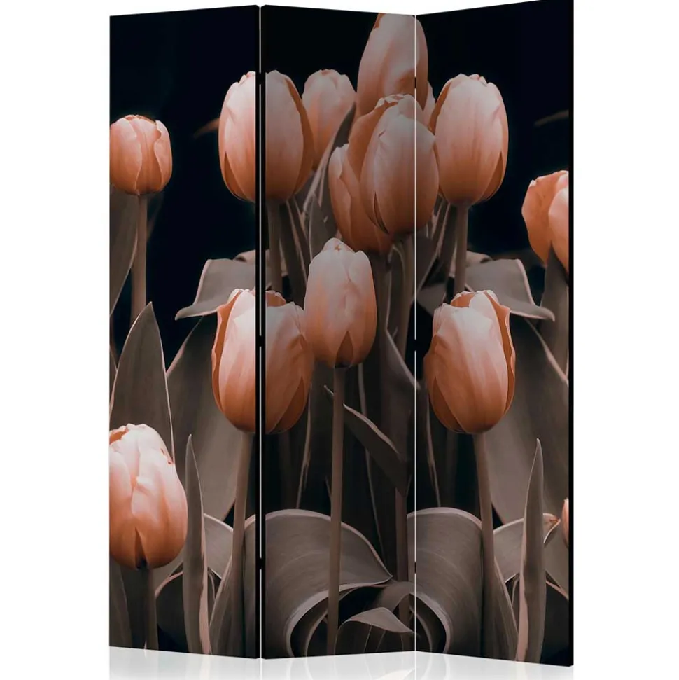 Foto Paravent aus Leinwand mit Tulpen Motiv - Tofos