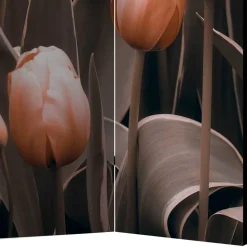 Foto Paravent aus Leinwand mit Tulpen Motiv - Tofos