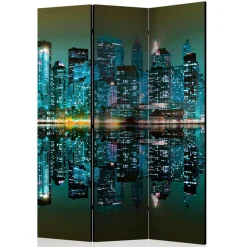 Foto Paravent mit Skyline New York bei Nacht - Salutare
